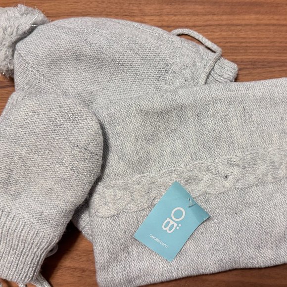 NEW Okaidi Baby Girl obaidi Hat Muffler Gloves Set Warm Lined 3T 3 Years Old - Picture 3 of 6